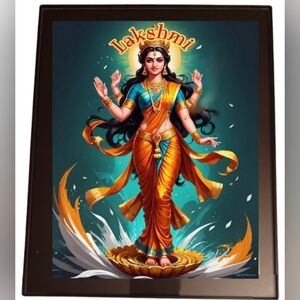 Hindu Goddess Lakshmi In A Frame 8x10 Art Print